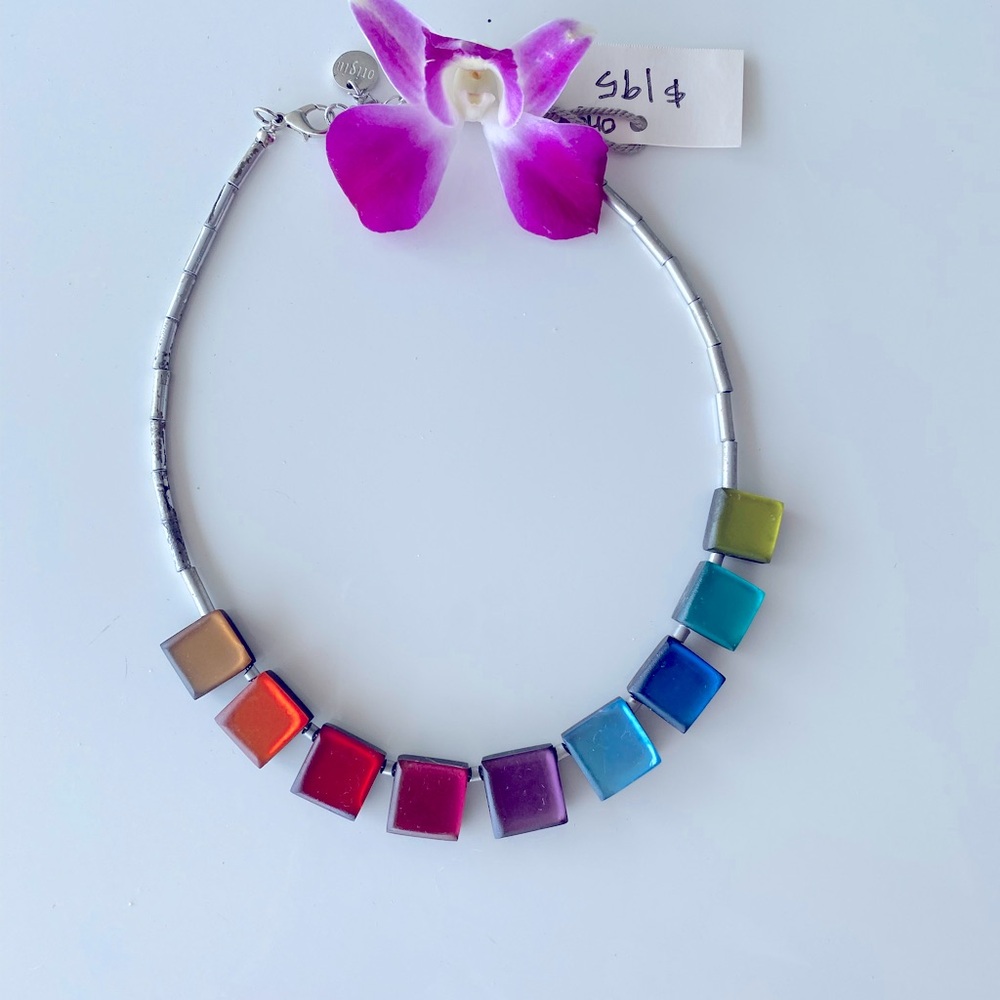 🌈 One-of-Kind Handmade necklace by a boutique in the PNW - Perfect for PRIDE!❤️